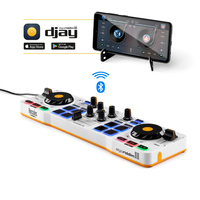 Hercules DJControl Control MIX Bluetooth Pour Smartphone et tablettes ( Andoid e 2 kan. Czarny, Biały, Żółty