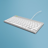 R-Go Tools Compact Break RGOCOUSWDWH tastiera USB QWERTY Inglese Bianco