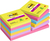 3M 7100041729 zelfklevend notitiepapier Vierkant Blauw, Groen, Roze, Paars, Geel 90 vel Zelfplakkend