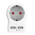 Skross 1.500282 power plug adapter Type C (Europlug) Type C (Europlug)+Type F White