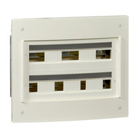 Pragma - coffret encastré 2 rangées 24 modules - 125A - sans porte - blanc (PRA22224W)