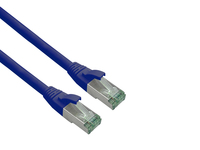 Helos GRS zertifiziertes Cat 6a Patchkabel mit Cat 7 Rohkabel TPE blau 1,0m