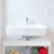 Relaxdays Waschbeckenunterschrank, 2 Fächer, Schiebetüren, Siphon-Ausschnitt, Badunterschrank, HBT: 60,5x60x30cm, weiß