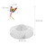 Relaxdays Katzenspielzeug Schmetterling und Ball, HxD: 33,5x22 cm, interaktives Katzenkarussel, Katzenrondell 360°, weiß