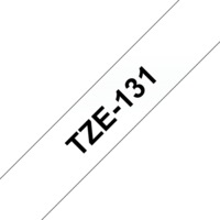 BROTHER szalag TZe-131, Átlátszó alapon Fekete, Laminált, 12mm 0.47", 8 méter
