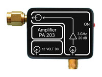 PA203SMA | Vorverstärker, 100 kHz bis 3 GHz, 20 dB, Anschluss SMA, Box, Netzteil