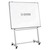 BI-OFFICE Piètement mobile Gris en aluminium L90 x H70 cm, pour tableaux Blancs jusqu'à 150 x 100 cm