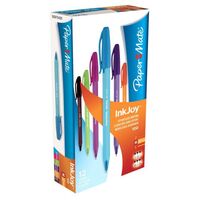 Paper Mate InkJoy 100 Ballpoint Pen 1.0mm Tip 0.7mm Line Blue/Brown/Gre(Pack 12)