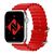 NALIA Ocean Cinturino Smart Watch compatible con Apple Watch Bracciale Ultra/SE Series 8/7/6/5/4/3/2/1, 42mm 44mm 45mm 49mm, per iWatch Orologio Fitness Donna Uomo, Silicone Rosso