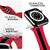 NALIA Striped Bracelet Silicone Smart Watch Strap compatible with Apple Watch Strap SE & Series 8/7/6/5/4/3/2/1, 38mm 40mm 41mm, Fitness Watch Band for Men & Women Red Black