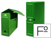 Caja Archivo Definitivo Plastico Liderpapel Verde Tamaño 36X26X10 Cm
