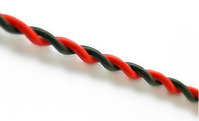 PVC-Schaltlitze, verdrillt, 2-LiY, 0,25 mm², rot/schwarz, Außen-Ø 2,7 mm