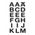 Buchstaben-, Zahlen-Etiketten, A-Z wetterf.,20x20 mm, Druckschrift, schwarz, 36