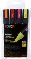 Marker UNI POSCA PC-5M, 1,8-2,5, Neon sortiert, 4er Set