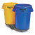 Deckel für Mülltonne 75 Liter Ø 505 x 46 mm Kunststoff gelb