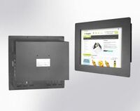 17"-1280x1024, LED-250nit, VGA+DVI, AC-IN w/ built-in PWR Panel mount, back OSD, w. front IP65 protection resistive touch, USB, AC Signage Display