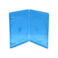 Optical Disc Case Blu-Ray Case 2 Discs Blue, Transparent