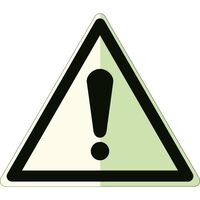 Glow-in-the-dark safety sign, ,