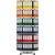 Columna giratoria para archivadores, Ø 1000 mm, 6 pisos, decoración de haya.