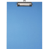 Klemmbrett A4 Hartpappe mit Kraftpapierbezug blau