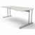 EDV-Tisch Artline Euro Holzdekor C-Fuß 195x80-100x68-82cm weiß