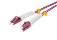 Kabel LWL-Patch 10,0m LC-LC, 50/125um,OM4, AD=2mm, flexible Knickschutztülle *Synergy21*