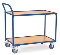 fetra® Leichter Tischwagen - Transportwagen mit 2 Ladeflächen 1000 x 600 mm, 300 kg Tragkraft