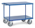 fetra® Tischwagen mit Stahlblechplattformen, 2 Ladeflächen 1200 x 800 mm, 600 kg Tragkraft