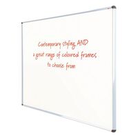 Shield® deluxe coloured frame magnetic whiteboards, 1200 x 2400mm, white