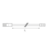 MiniAMP Verlängerung male-female, 2-polig, weiß, max. 3A, 100cm