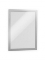 DURAFRAME Self-Adhesive Sign & Document Holder with Magnetic Frame A4 Silver (Pa