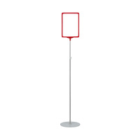 Floorstanding Poster Stand / Info Display / Promotional Display "Maxi" | red similar to RAL 3000 A3