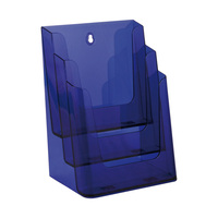 3-Section Leaflet Holder A4 / Tabletop Leaflet Stand / Brochure Holder / Multi-section Leaflet Stand / Leaflet Display | neon violet
