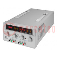 Power supply: laboratory; linear,multi-channel; 0÷30VDC; 0÷10A