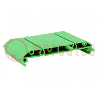 DIN rail mounting bracket; polyamide; 77x45mm; Body: green