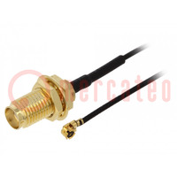 Cable-adaptador; -40÷85°C; 500mm; IPX,SMA,hembra