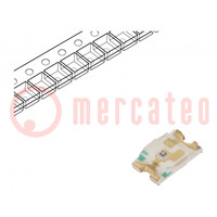 LED; SMD; 0805; narancs; 120÷250mcd; 2x1,25x0,4mm; 140°; 2,1÷2,5V