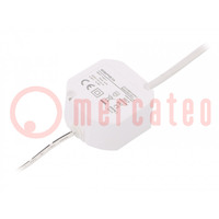 Power supply: switched-mode; LED; 12W; 12VDC; 1A; 220÷240VAC; IP67