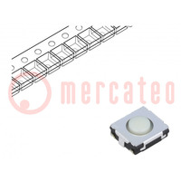 Microswitch TACT; SPST; Pos: 2; 0.02A/15VDC; SMT; none; 1.6N; 2.5mm
