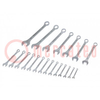 Wrenches set; combination spanner; Chrom-vanadium steel; 21pcs.