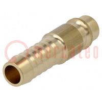 Quick connection coupling; 0÷35bar; brass; L: 44mm; 1000l/min