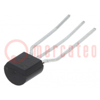 Thyristor; 600V; Ifmax: 1,25A; 0,8A; Igt: 200uA; TO92; THT; Ammo Pack