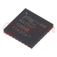 IC: microcontrolador PIC; 128kB; 2,3÷3,6VDC; SMD; QFN-S28; PIC32
