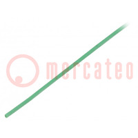 Insulating tube; silicone; green; Øint: 0.5mm; Wall thick: 0.2mm
