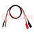 Test leads; Imax: 3A; Len: 1m; red and black