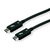 ROLINE Thunderbolt™ 3 Kabel, C-C, ST/ST, 40Gbit/s, 100W, schwarz, 0,5 m