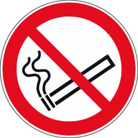 Znak zakazu, folia 200mm, Zakaz palenia,
