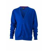 James & Nicholson Men's V-Neck Cardigan JN661 Gr. 2XL royal