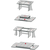 Skizze zu ALU 77 hosszabbító asztalvezető, hosszabbító 3230 mm, panelek 4x500, alumínium