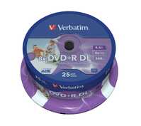VERBATIM - 43667 - DVD+R DOUBLE LAYER - 8X - PRINTABLE SURFACE - 8,5 GO - SPINDLE DE 25